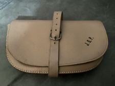 VINTAGE LEATHER FISHING WALLET WITH CONTENTS.