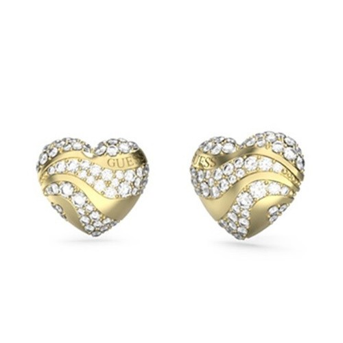 Guess heart stud earrings - guess,