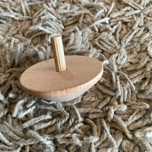 Vintage wooden spinning top - wooden,