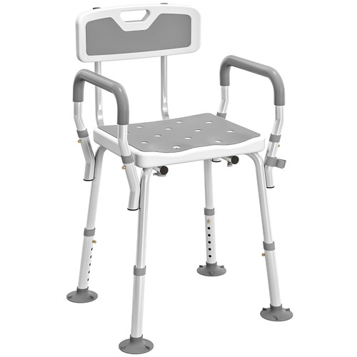 Homcom padded shower - homcom, stool