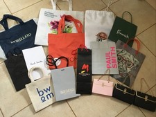 Large Bundle/Job Lot Used Paper/Plastic/Jute Carrier Shopping Bags Designer