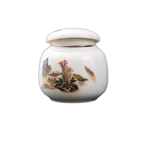 Ceramic tea storage jar - storage,