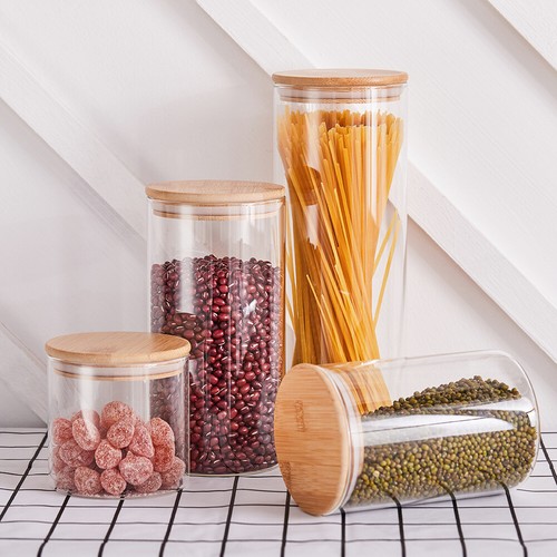 Glass storage jar - storage, pasta