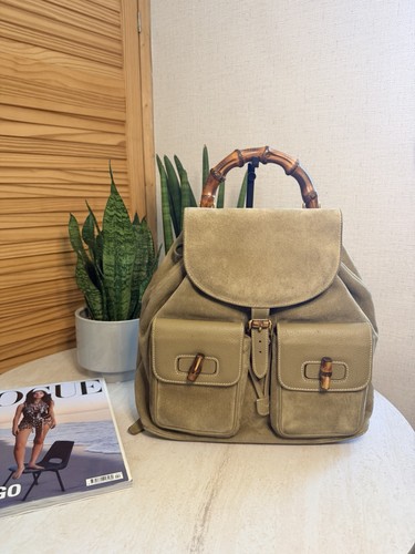 Gucci beige leather bamboo - gucci,