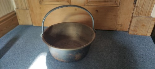 Antique large brass jam pan - brass,