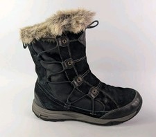 Teva Black Suede Leather Winter Boots Uk 6 Eu 39