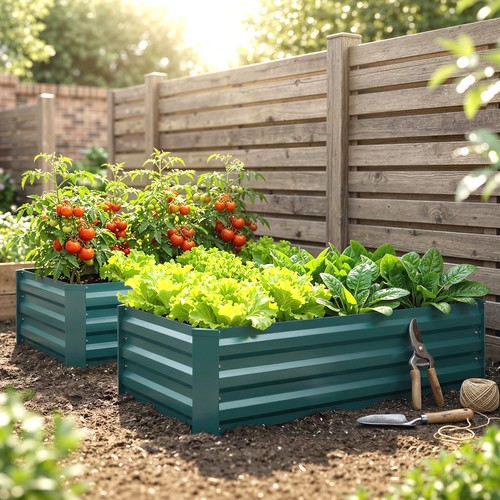 Galvanised raised beds - beds, for