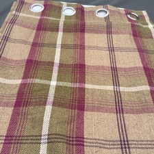 Dunelm Beige Red Checked Lined