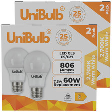 UniBulb E27 Bulbs 7.3W 806lm
