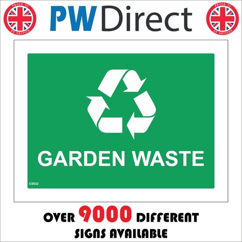 Sign garden waste recycling - sign,
