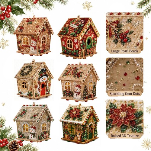 Wooden house christmas - 3d,