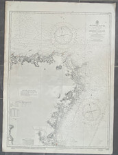 1842 (1941) Antique Map; Admiralty Chart 1409. Scotland. Aberdeen to Banff