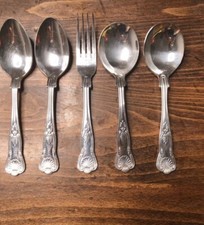 Set Of 5 Vintage Silver Plated