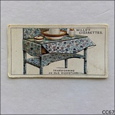 Wills Household Hints 1930 Cigarette Card #48 Old Washstand (CC67)