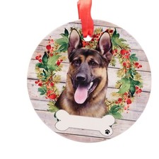 German Shepherd hanging