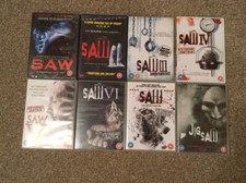 SAW 1-8 COMPLETE COLLECTION PARTS 1 2 3 4 5 6 7 Jigsaw UK REGION 2 DVD PAL