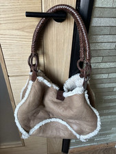 Alexander McQueen Large Shearling Tan / Beige Handbag Shoulder / Bag
