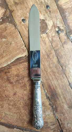 Butter knife hallmarked silver - butter,