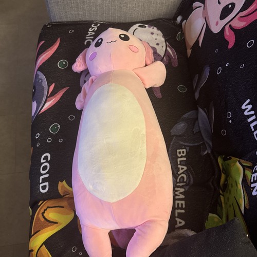 Long axolotl plush - long, pillow