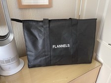 Large Flannels Black 'F' Tote Bag / Gift Bag With Handles - 53cm x 38cm