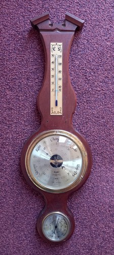 Aneroid barometer wooden - barometer,