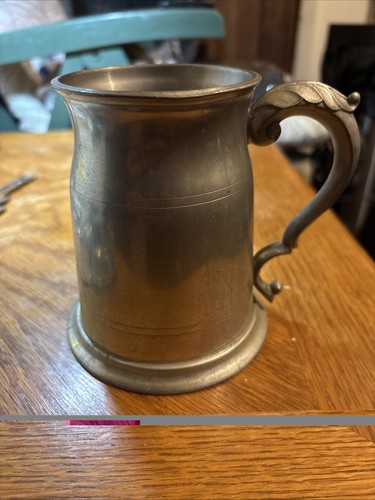 Vintage pewter glass bottom - glass,