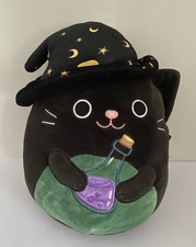 Squishmallows  8” Cleo The Black Cat Halloween Witch  Soft Plush 