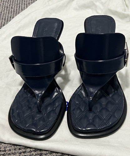 Burberry navy leather strappy - navy,