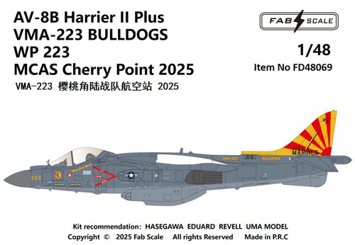 Fabscale fd48069 harrier - av-8b,