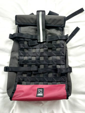 Chrome Barrage 22L Rolltop Backpack - Black + Red - Excellent!