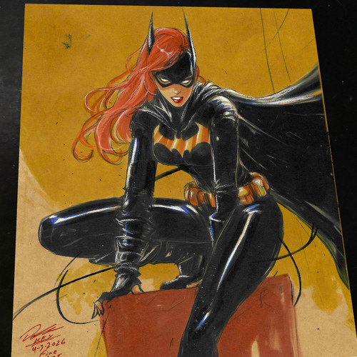 Batgirl art print signed - print,
