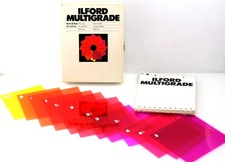 Ilford Darkroom Enlarger Multigrade Filter Set - Set of 12 for printing contrast