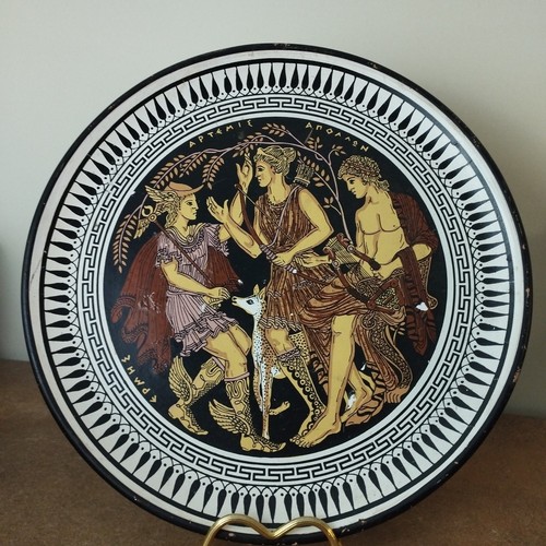 Vintage greek hand painted - hand,