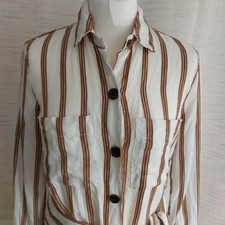 Zara Women's Long Sleeve Cotton White Maxi Dress With Belt Size XS/Chest 38"