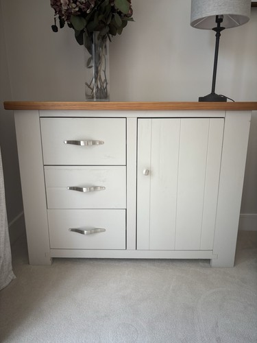 Solid oak small sideboard - solid,