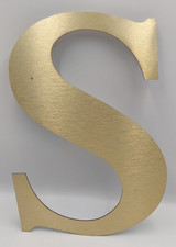 Reclaimed Metal 13" Gold Sign