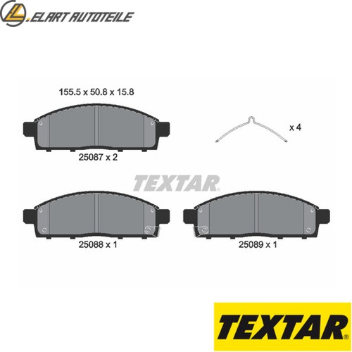 Brake pad set - disc,