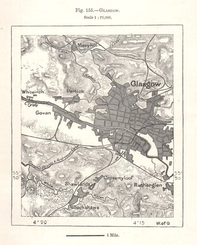 Glasgow town city - , plan