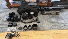 Sony Alpha A450 DSLR Camera Bundle With Lots Of Accessories And Extras