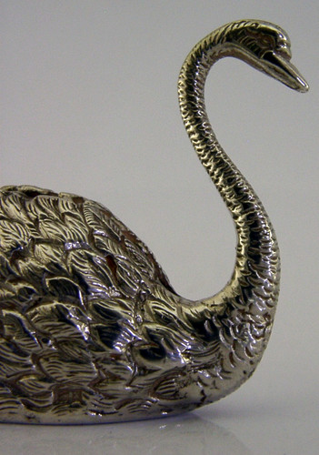 English sterling silver swan - silver,