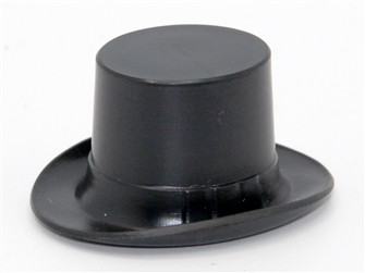 Black old style top hat - black,