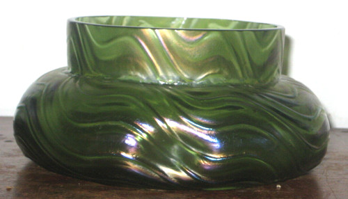 Austrian iridescent glass vase - iridescent,