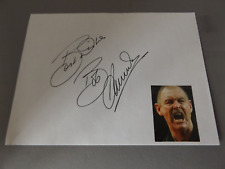 7" x 5" WHITE PAPER PAGE HAND SIGNED BY COWBOY BOB ANDERSON - DARTS