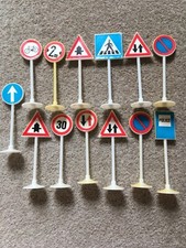 Vintage Plastic Road Sign toys.