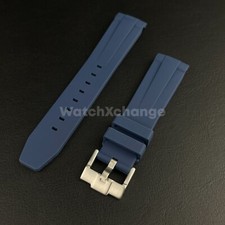 Blue 20mm Rubber Curved End