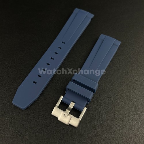 Blue 20mm rubber curved - 20mm, end