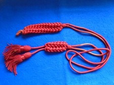 BRITISH ARMY OFFICERS RED AIGUILLETTE BRAIDED CORD