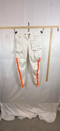 Zara men white cargo - cargo, jeans