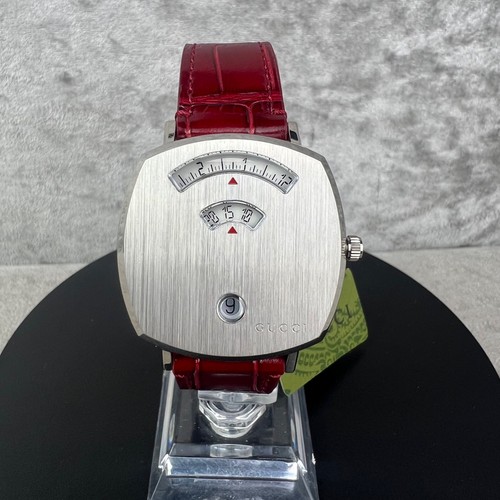 Gucci grip silver red burgundy - gucci,