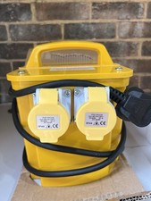 3.3kva twin socket site transformer 2 x 110v 16amp sockets grp case